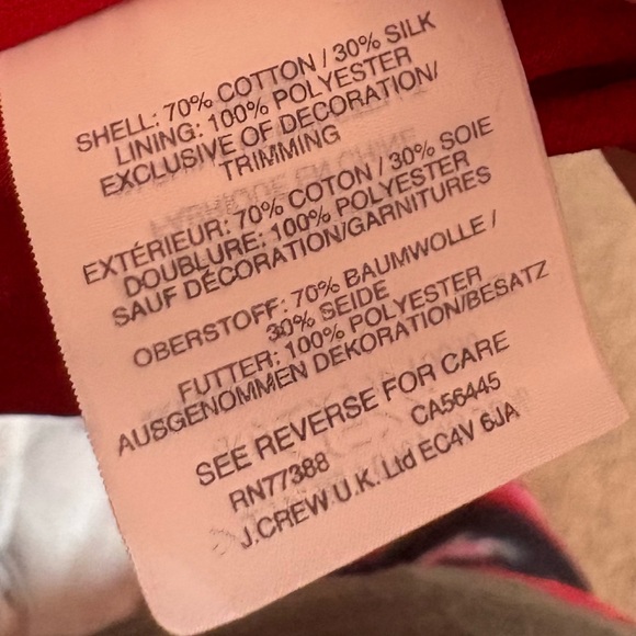 J.Crew Red Cotton Silk Fit & Flare Dress Zip Back Sleeveless Size 0 - Picture 5 of 5